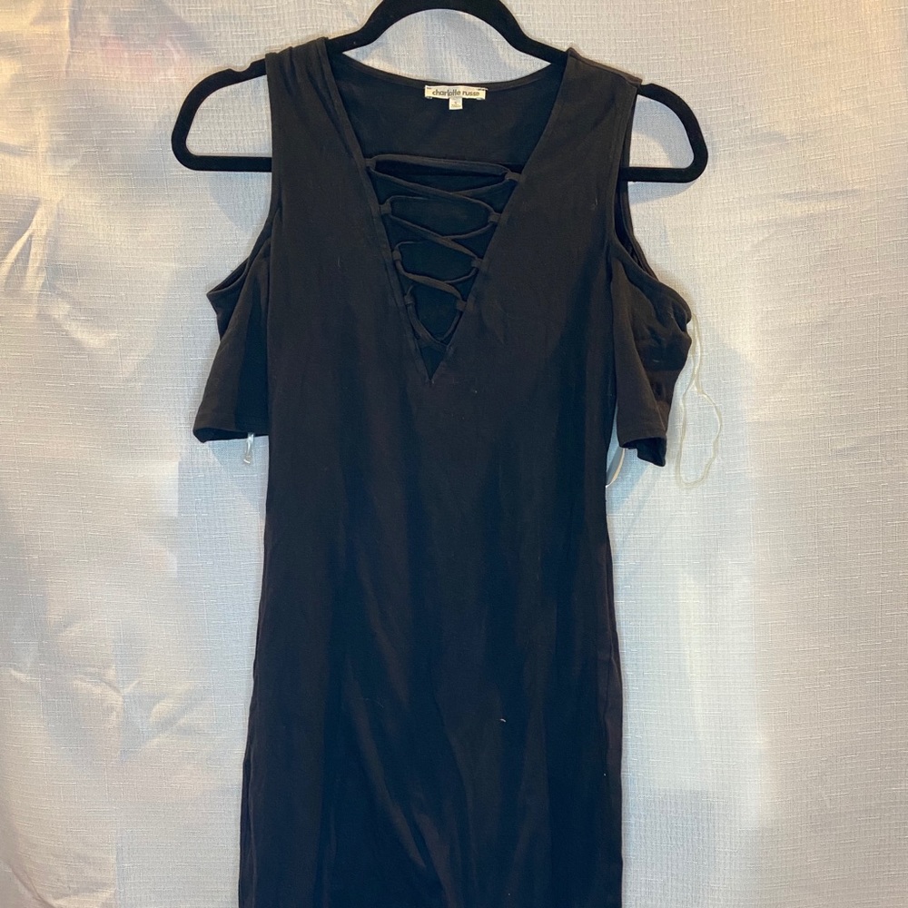 NWT - Lace Up Off Shoulder Dress